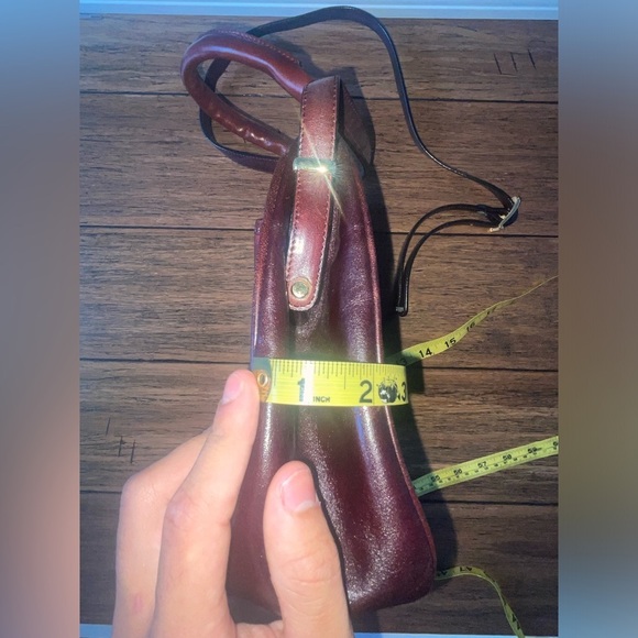 Vintage🤎top handle crossbody bag kiss lock bag leather bag oroton bag - Picture 7 of 16